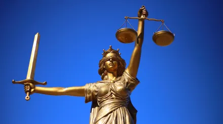 Gold Justice Statue