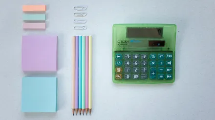 stationary on a desk